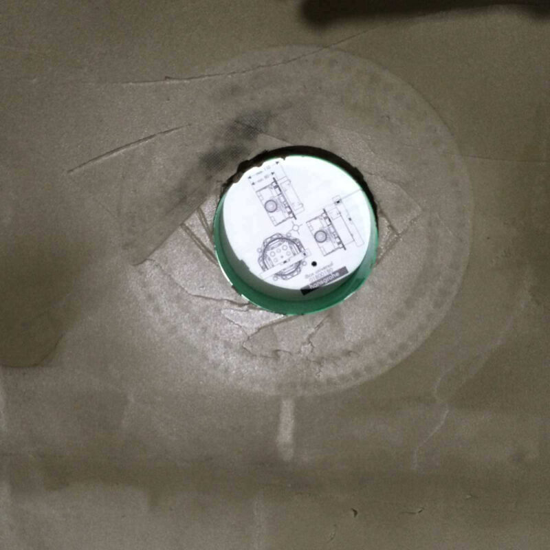 Naturofloor-Bauablauf: Abdichten mit Manschette